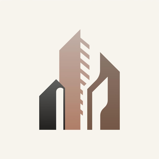 Elegant simple and minimalist skyscraper logo design