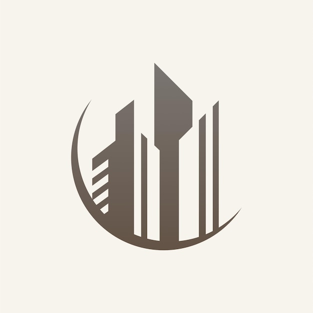 Elegant simple and minimalist skyscraper logo design