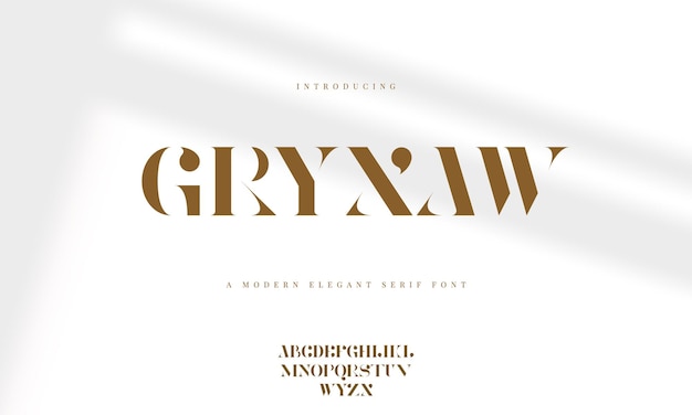 Vector elegant simple royal premium fashion alphabet font typography lettering vector design in uppercase