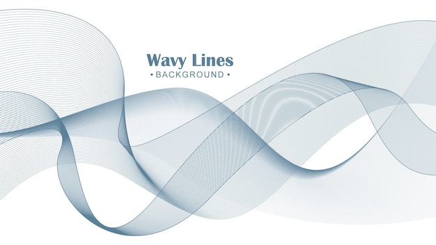 Elegant smooth wavy lines background