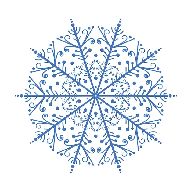 Elegant snowflake Vector design element