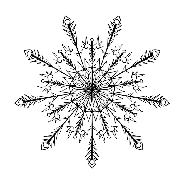 Elegant snowflake Vector design element