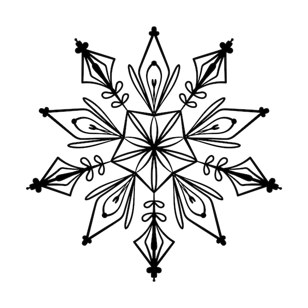 Elegant snowflake Vector design element