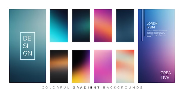 Elegant Soft Background Design Set voor mobiele toepassingen Vector EPS