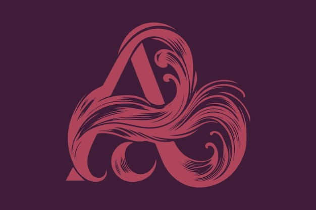 An Elegant and Sophisticated logo with a flowing and Graceful 'A' for a Luxury fashion brand