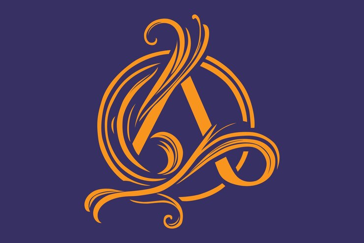 वेक्टर an elegant and sophisticated logo with a flowing and graceful 'a' for a luxury fashion brand
