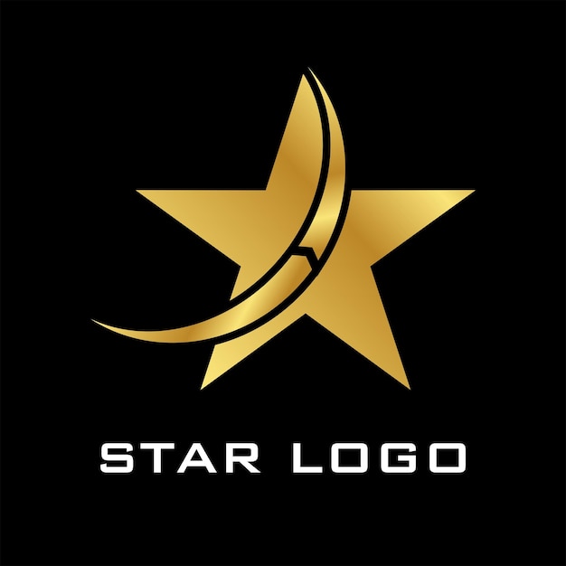 Elegant Star logo designs, Luxury Gold Star logo designs template vector.