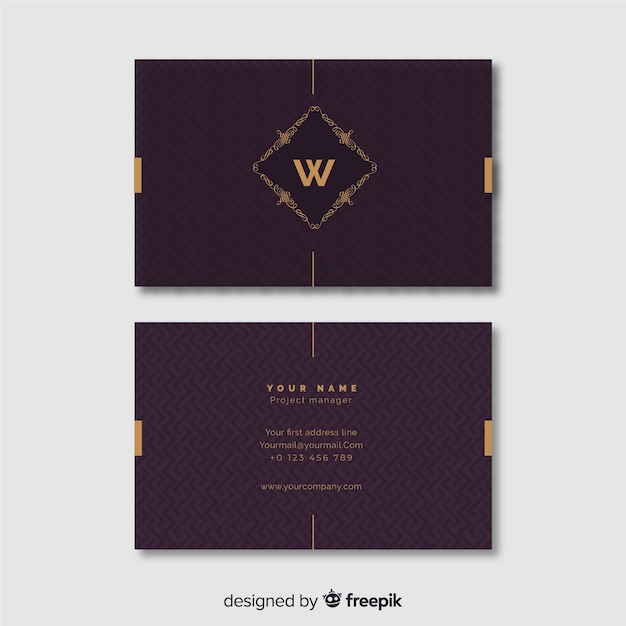 Vector elegant style business card template