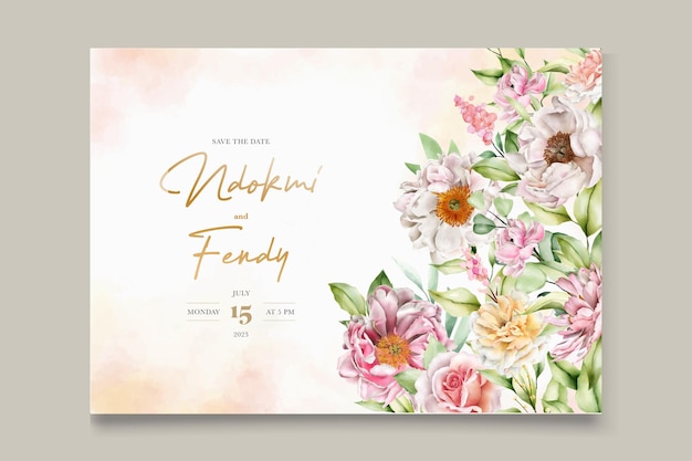 elegant summer floral and leaves background and frame design