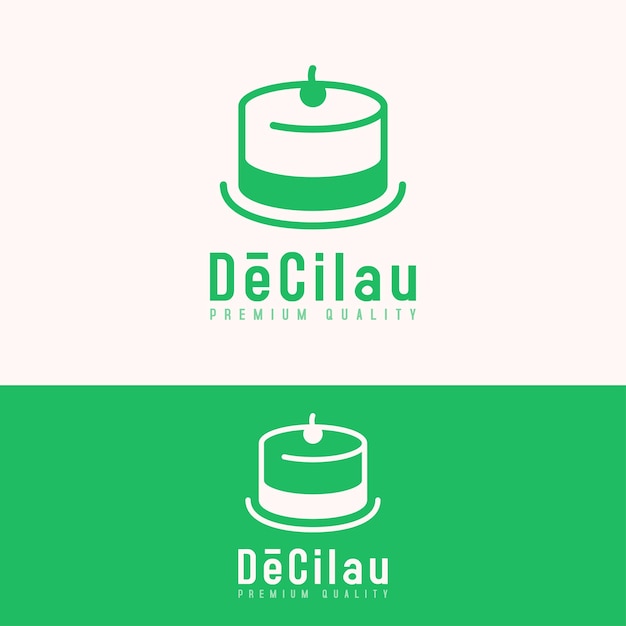 elegant sweet cake logo template