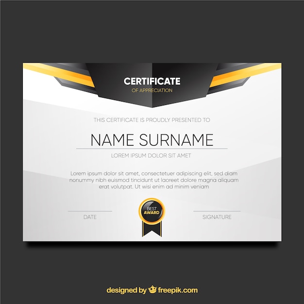 Elegant template certificate