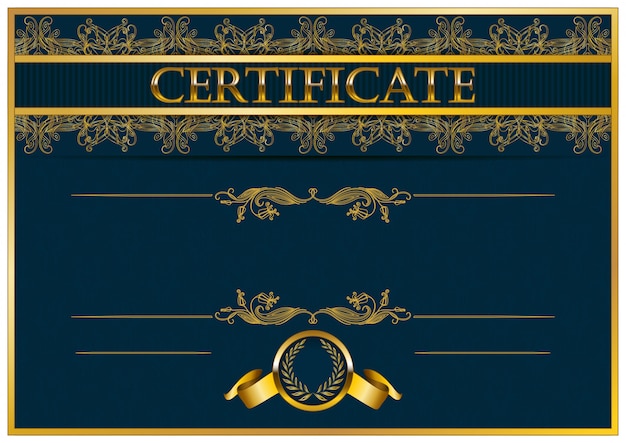 Elegante modello di certificato