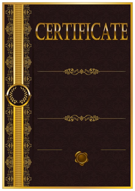 Vettore elegante modello di certificato