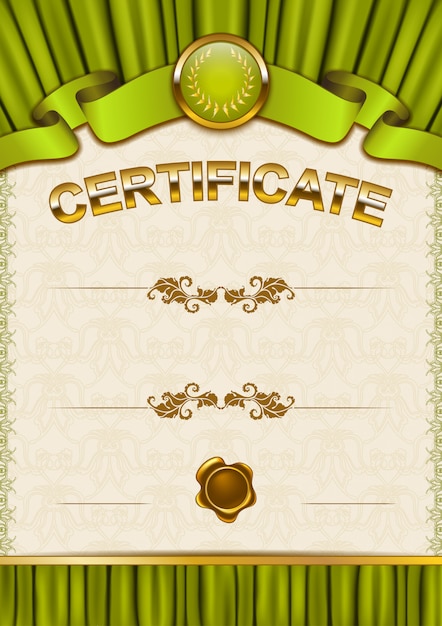 Vector elegant template of certificate