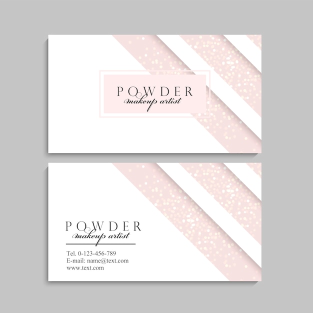 Elegant template luxury business card with shining stars.