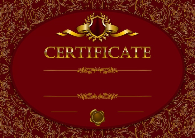 Элегантный шаблон сертификата