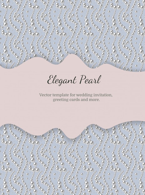 Vector elegant template with pearl pattern