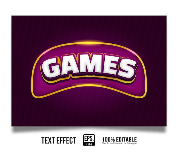 Elegant text effect 3d games