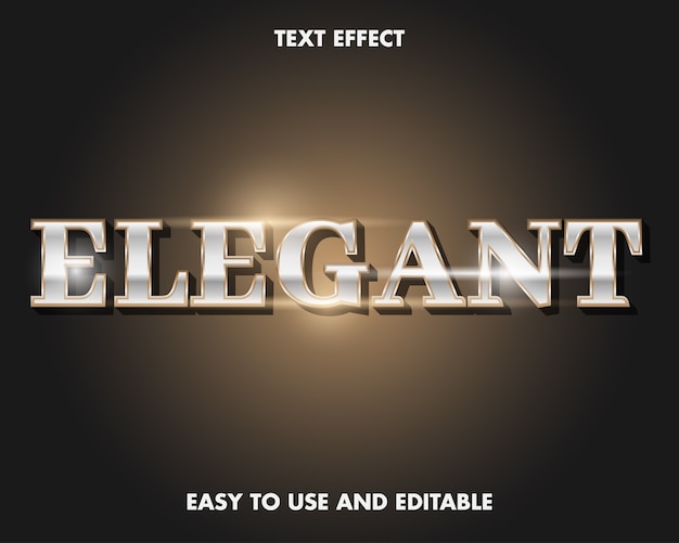 Vector elegant text effect. easy to use and editable