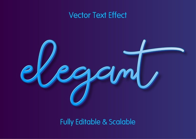 Elegant text effect editable