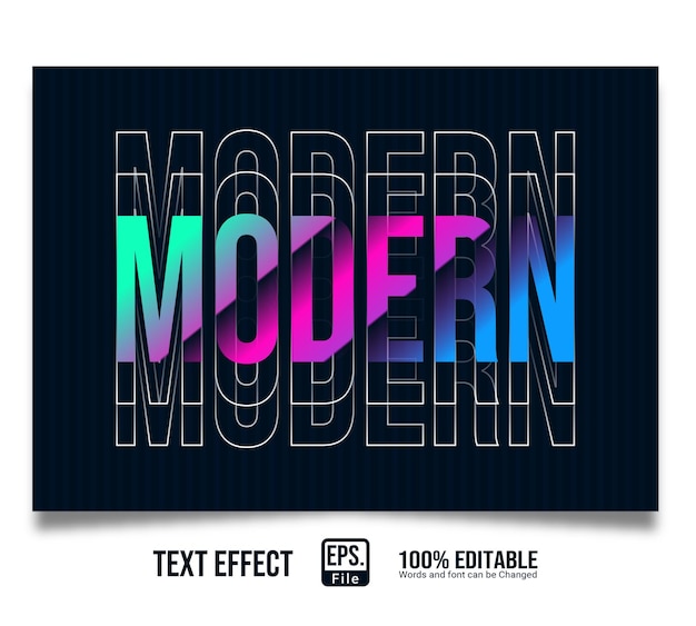 Vector elegant text effect modern