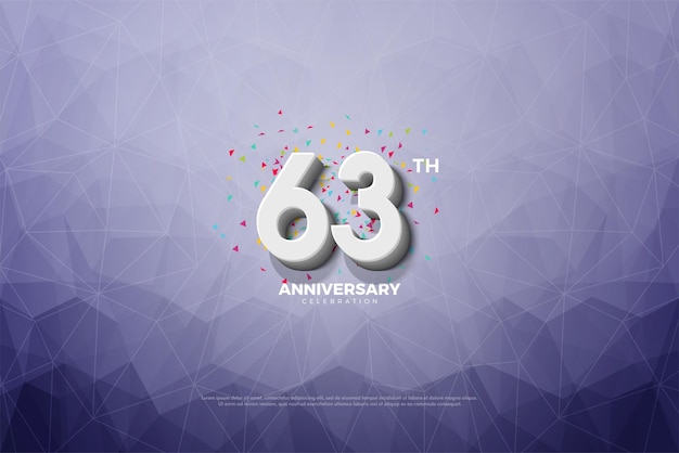 elegant texture background on 63rd anniversary.