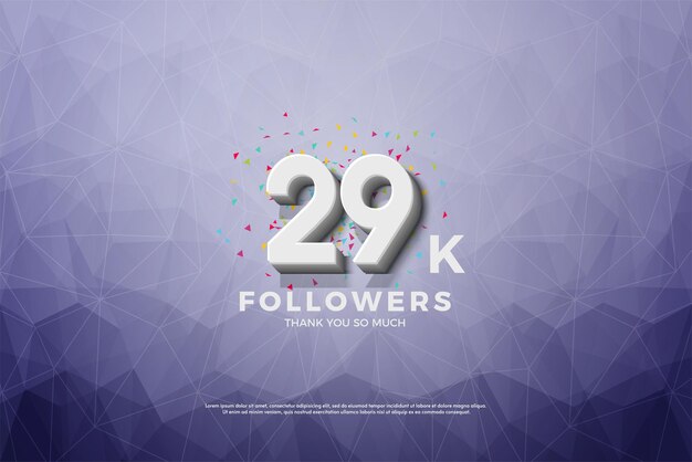 elegant textured background for 29k followers celebration.