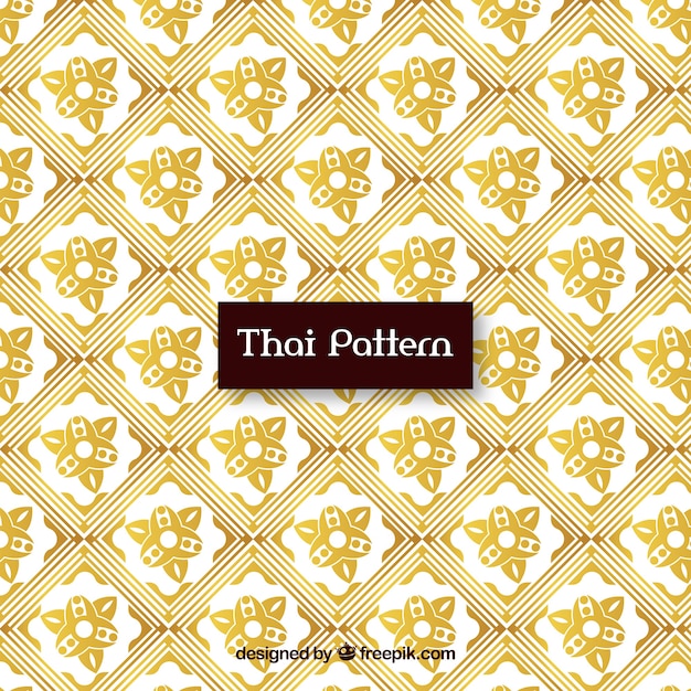 Elegant thai pattern with golden style