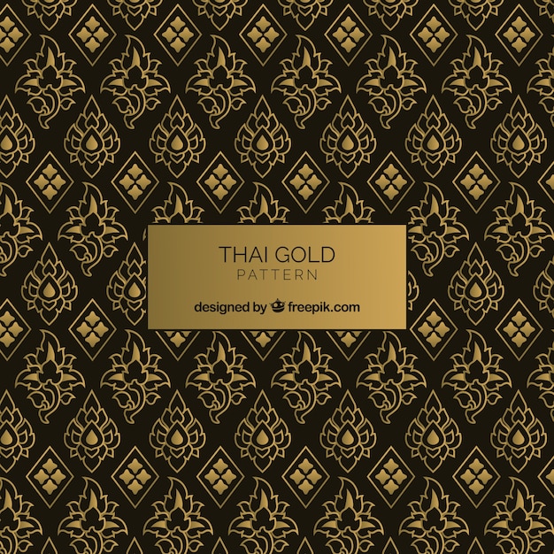 Elegant thai pattern with golden style