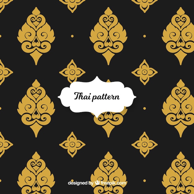 Elegant thai pattern with golden style