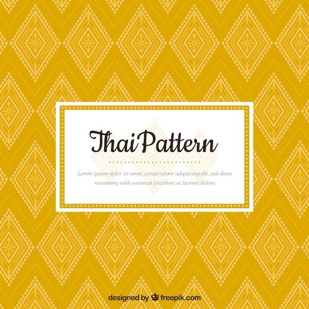 Elegant thai pattern with golden style