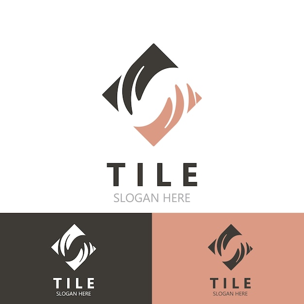 Elegant Tile Flooring Logo Design business store building Template