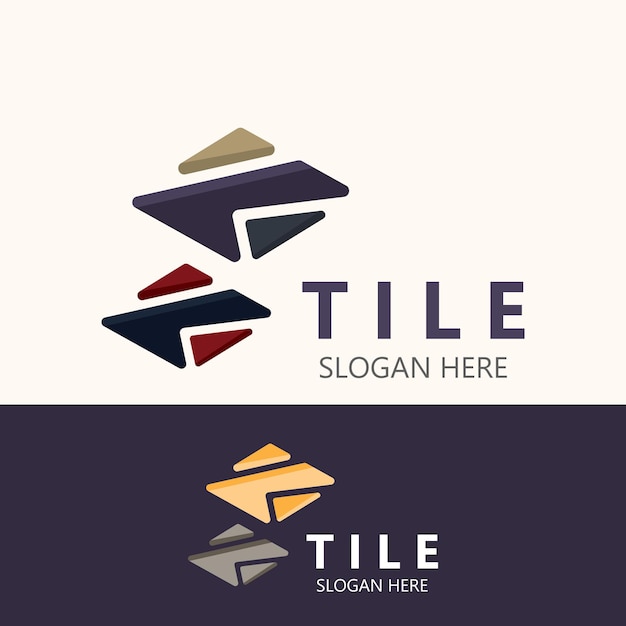 Elegant Tile Flooring Logo Design business store building Template