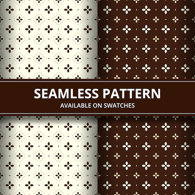 Elegant traditional indonesia batik seamless pattern background wallpaper in brown classic style set set in brown color