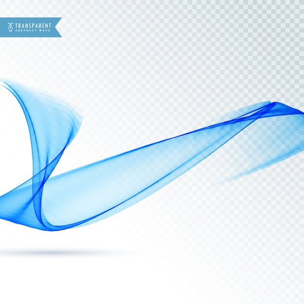 Elegant transparent blue wave background