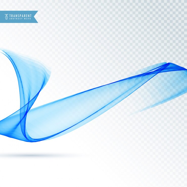 Vector elegant transparent blue wave background