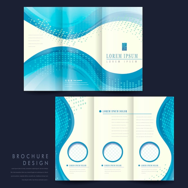 Elegant trifold brochure template design