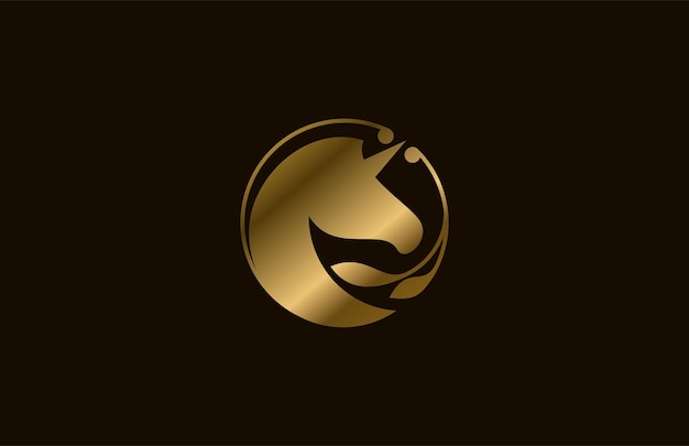 Elegant Unicorn Leaf Logo