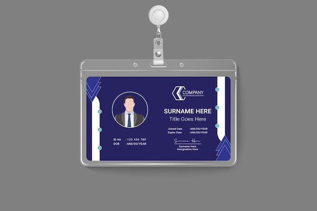 Vector elegant unique real estate id card design