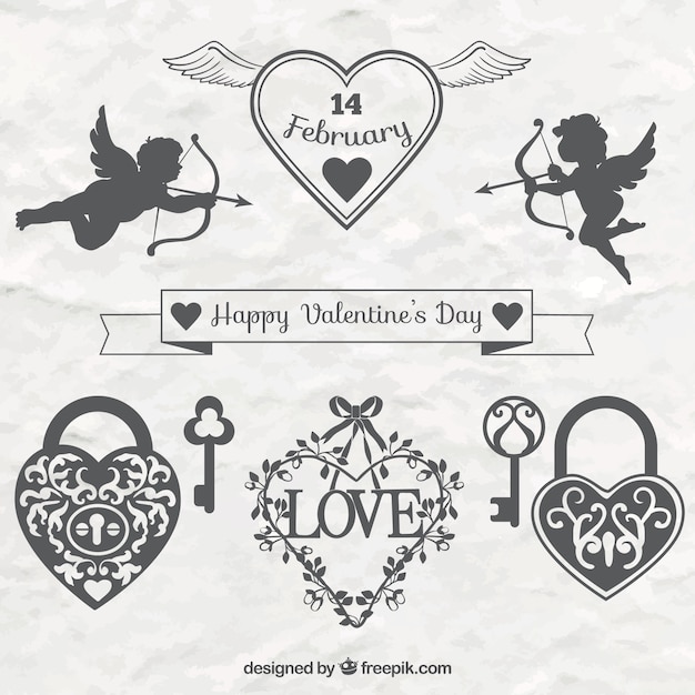 Elegant valentine day decorative ornaments