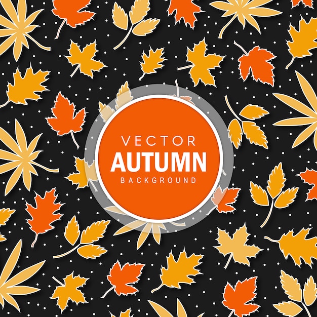 Elegant vector autumn background