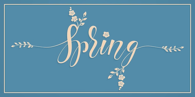 Vector elegant vector spring invitation card