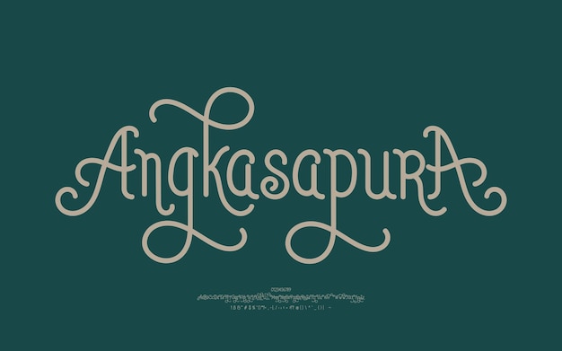 Elegant and vintage script font luxury typography fonts logo font Premium Vector