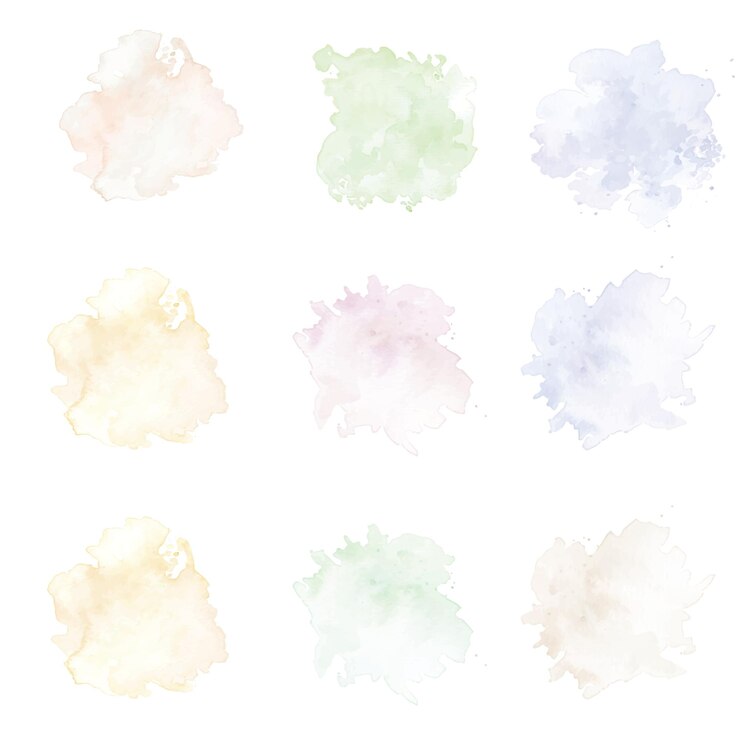 Vector elegant vintage vector watercolor set