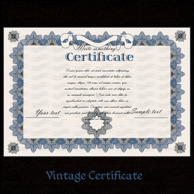 Elegant waardering vintage diploma