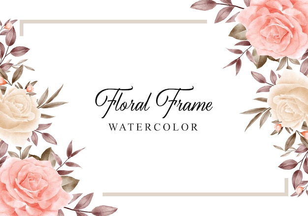 Elegant watercolor floral background