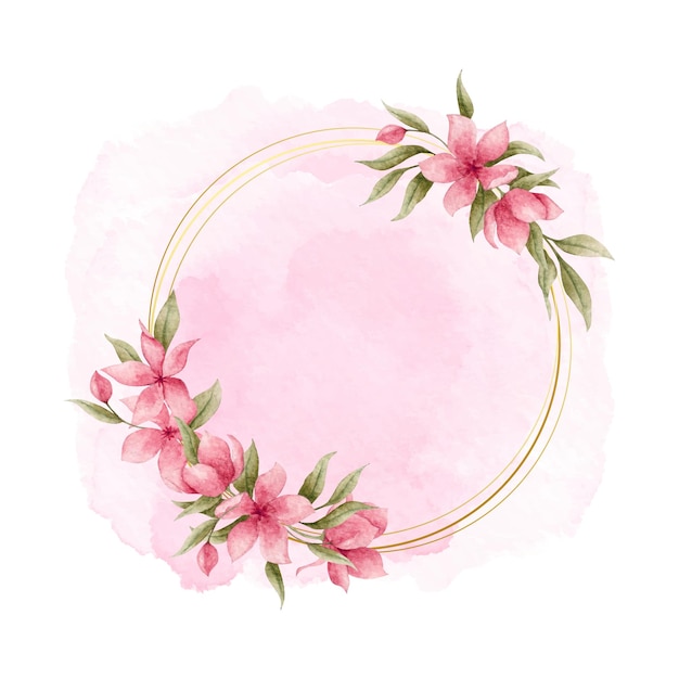Premium Vector | Elegant watercolor floral frame