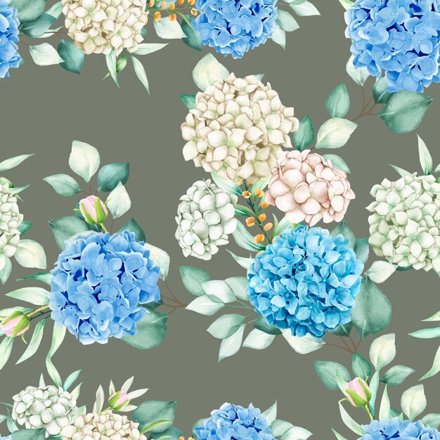 Vector elegant watercolor floral seamless pattern