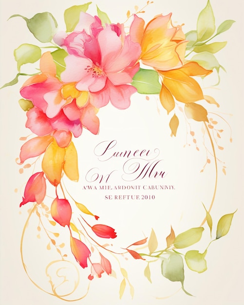 Elegant Watercolor Save the Date Card