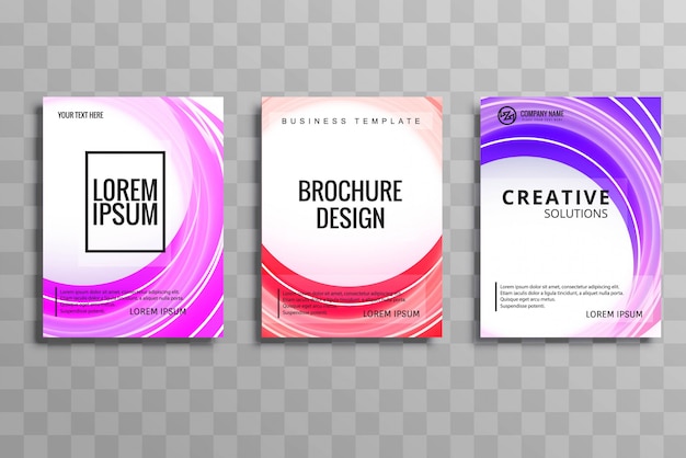 Elegant wave buisness brochure template design
